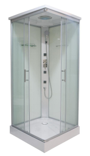 Sanotechnik - TWIST 2 - Rohový sprchovací kút s hydromasážou 90x90x210 cm CL06