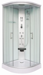 Kompletný sprchový box SCALA CL106S 90 × 90 cm s masážnymi tryskami a rádiom