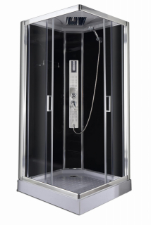 Sanotechnik - Sprchovací kút TREND - Square s hydromasážou 90x90x210 cm + Bluetooth